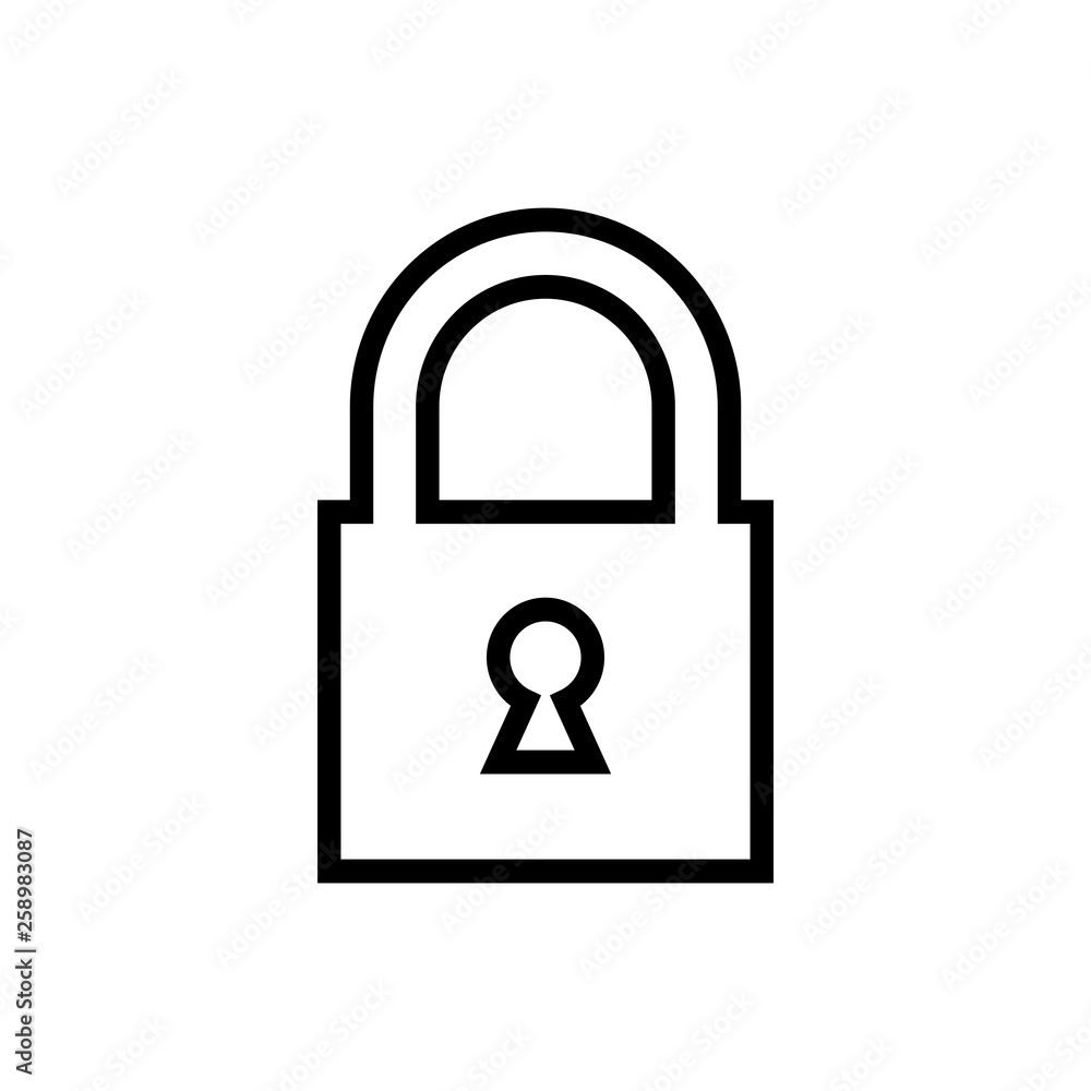 Poster lock icon. encryption icon. security symbol for web design