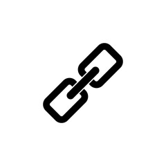 Link icon vector. Hyperlink chain symbol