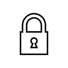 Lock icon. Encryption icon. Security symbol for web design