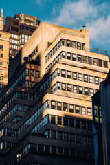 Obraz premium Close-up view of old and modern apartment building in Midtown Manhattan New York City