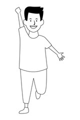 people avatars cartoon characters in black and white