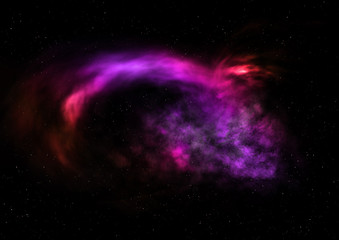 Small part of an infinite star field. 3D rendering