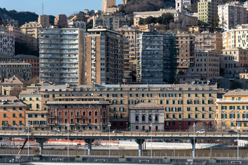 Obraz premium panoramic view of the city of Genoa