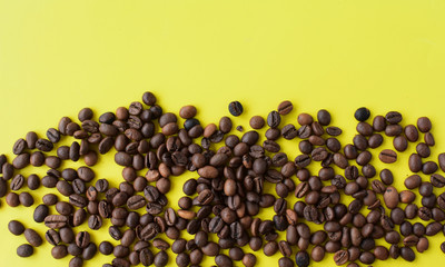 Coffee beans closeup.