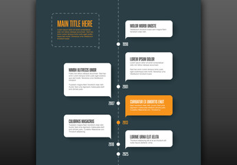 Timeline Infographic with Dates and Bubbles