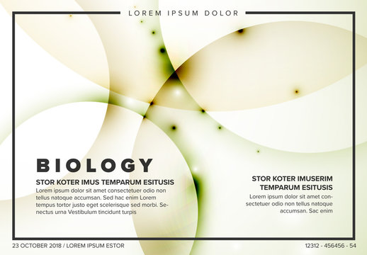 Web Banner Layout with Abstract Circular Elements