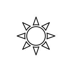 icon of the sun. vector illustration