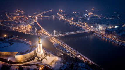 Naklejka premium zimowy Budapeszt