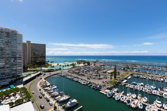 USA, Hawaii, Oahu, Honolulu, Ala Wai Boat Harbor