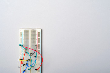 Breadboard and Wires for Electronic DIY Projects