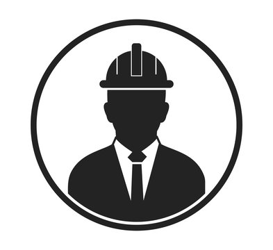 Male Engineer Profile Icon. Flat style vector EPS.