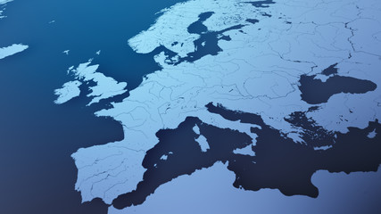 3D Earth illustration of Europe