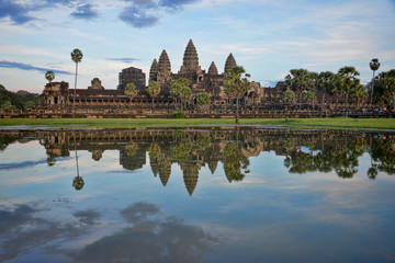 Fototapeta na wymiar Ancient Temple Reflection at Angkor Wat