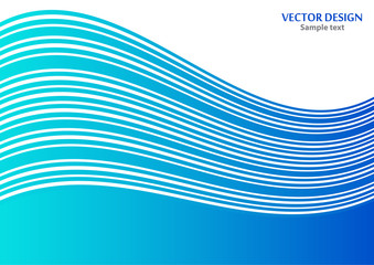 Abstract background of wavy lines. Bright saturated colors on a white background.