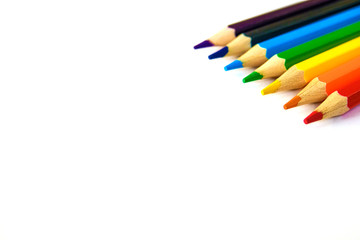 color pensil in white background