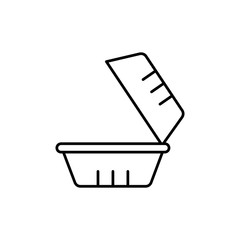 Take away food container outline icon