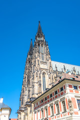 Fototapeta na wymiar Magnificent Saint Vitus Cathedral in Prague, Czech Republic