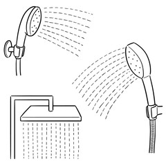 vector set of shower