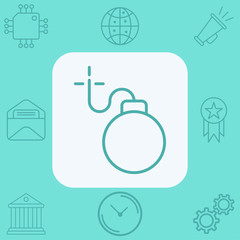 Bomb vector icon sign symbol