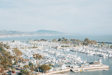 Fototapeta na wymiar View of the harbor in Dana Point, Orange County, California