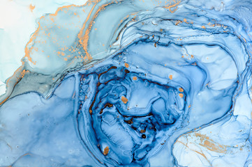 Fluid Art . Abstract colorful background, wallpaper. Mixing paints. Modern art. Marble texture. Alcohol ink colors  translucent