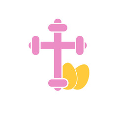 Fototapeta premium Easter cricifix icon on background for graphic and web design. Simple vector sign. Internet concept symbol for website button or mobile app.