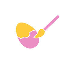 Easter egg icon on background for graphic and web design. Simple vector sign. Internet concept symbol for website button or mobile app.