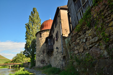 Fototapeta premium Detail of the beautiful city of Thann in France - Alsace