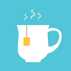 hot tea cup icon- vector illustration