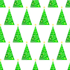 Wavy christmas tree pattern