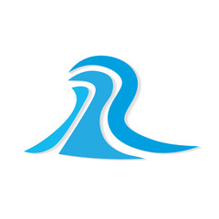 Naklejka premium water wave icon- vector illustration