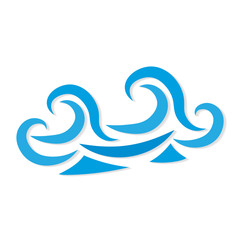 water wave icon- vector illustration
