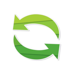 green recycle sign- vector illustration