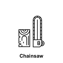 Obraz premium chainsaw outline icon. Element of labor day illustration icon. Signs and symbols can be used for web, logo, mobile app, UI, UX