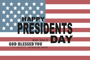 Happy President Day. Poster or banner Presidents day in Usa. Greeting card for President day in America