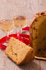 Panettone Christmas cake. 