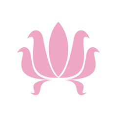 Lotos flower icon on background for graphic and web design. Simple vector sign. Internet concept symbol for website button or mobile app.