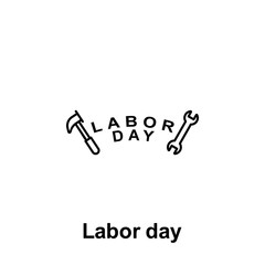 labor day outline icon. Element of labor day illustration icon. Signs and symbols can be used for web, logo, mobile app, UI, UX