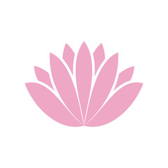 Lotos flower icon on background for graphic and web design. Simple vector sign. Internet concept symbol for website button or mobile app.