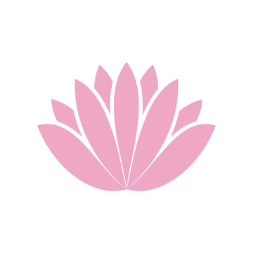 Lotos flower icon on background for graphic and web design. Simple vector sign. Internet concept symbol for website button or mobile app.