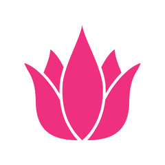 Lotos flower icon on background for graphic and web design. Simple vector sign. Internet concept symbol for website button or mobile app.