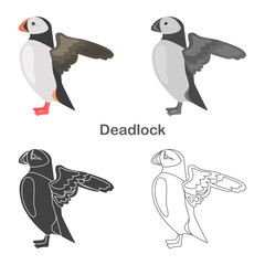 Naklejka premium Deadlock color flat, line, simple, black and white concept icons set