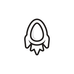 rocket egg logo design concept