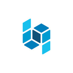 illustration logo from abstract symbol with box concept logo design inspiration