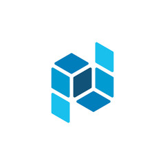 illustration logo from abstract letter N with box concept logo design inspiration