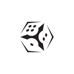 ninja dice game logo design concept