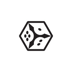 ninja dice game logo design concept