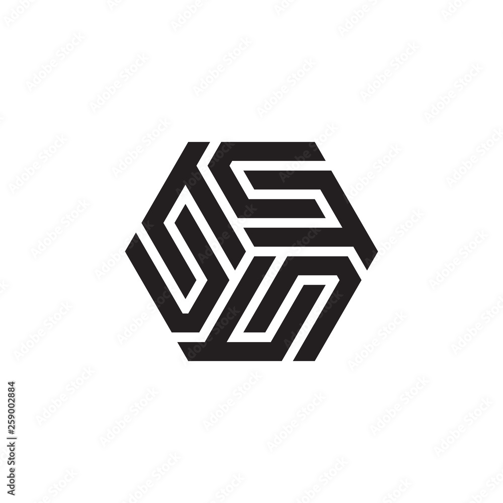 Poster initial c and f with cube box logo design concept