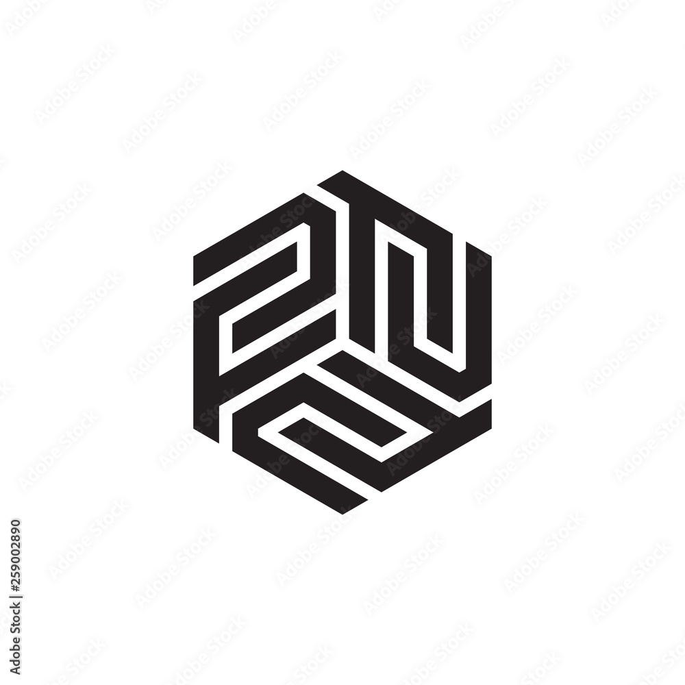 Poster initial F and C with cube box logo design concept