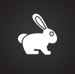Easter bunny icon on background for graphic and web design. Simple vector sign. Internet concept symbol for website button or mobile app.